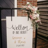 Wit welkomstbord met stalen frame - Afbeelding 9