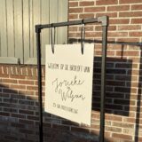 Wit welkomstbord met stalen frame - Afbeelding 14