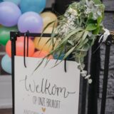 Wit welkomstbord met stalen frame - Afbeelding 3