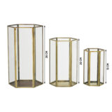 Gouden hexagonale windlichten per 15 stuks te huur (30 beschikbaar) - Afbeelding 11
